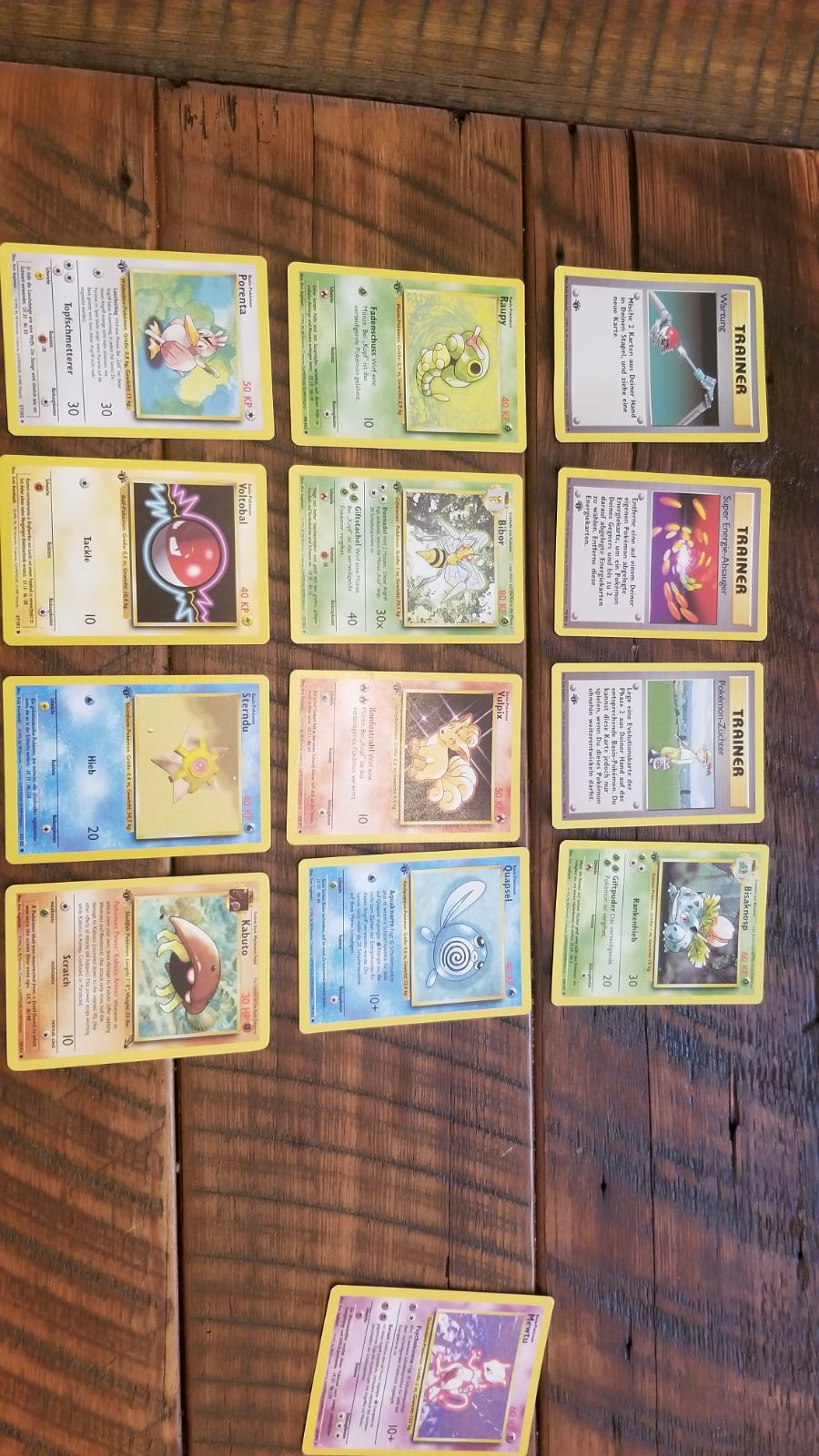 German First Edition Pokemon cards