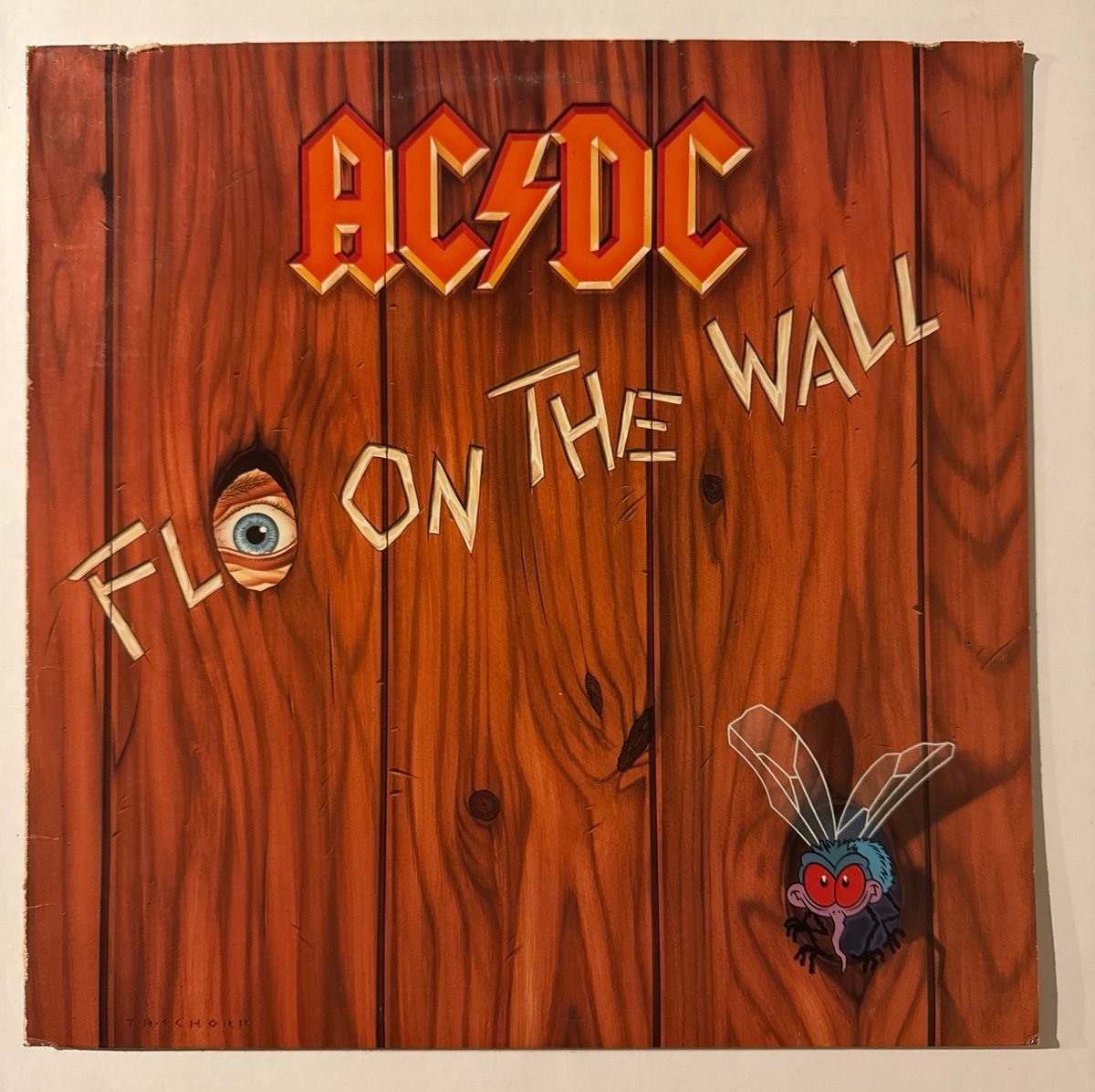 ORIGINAL 1985 AC/DC Album FLY ON THE WALL Record 1ST PRESSING Vinyl Lp