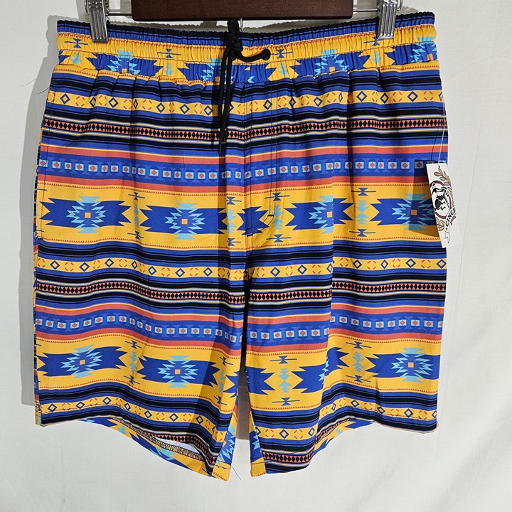 Cinch Mens Swim Shorts, Size Small, Aztec Style, New With Tags