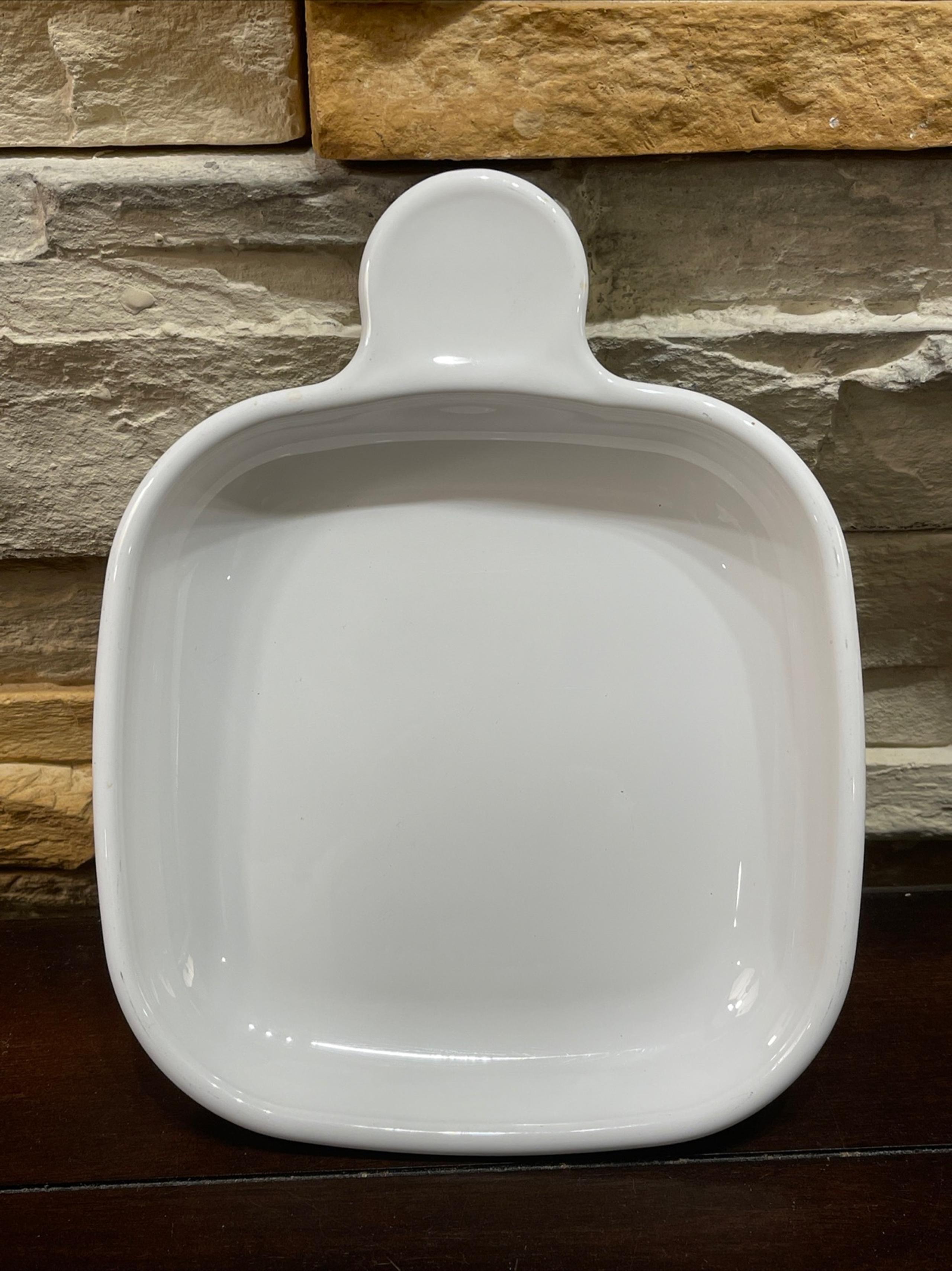 Corning Ware 6" Square Plate Dish P-185-B White Coupe Snack Plate, Vintage.