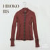 Hiroko Bis [L] Cardigan, Wrap, Rib Knit, Retro, Solid Color