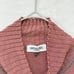 Hiroko Bis [L] Cardigan, Wrap, Rib Knit, Retro, Solid Color