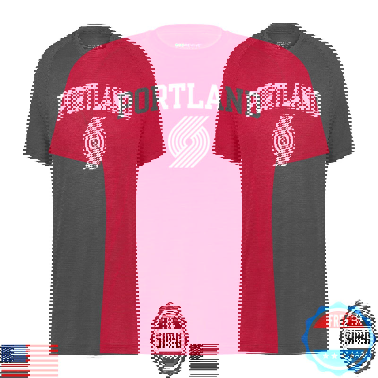 Holloway Men's Standard NBA Portland Trail Blazers All-Pro Tee-Lightweight Ba