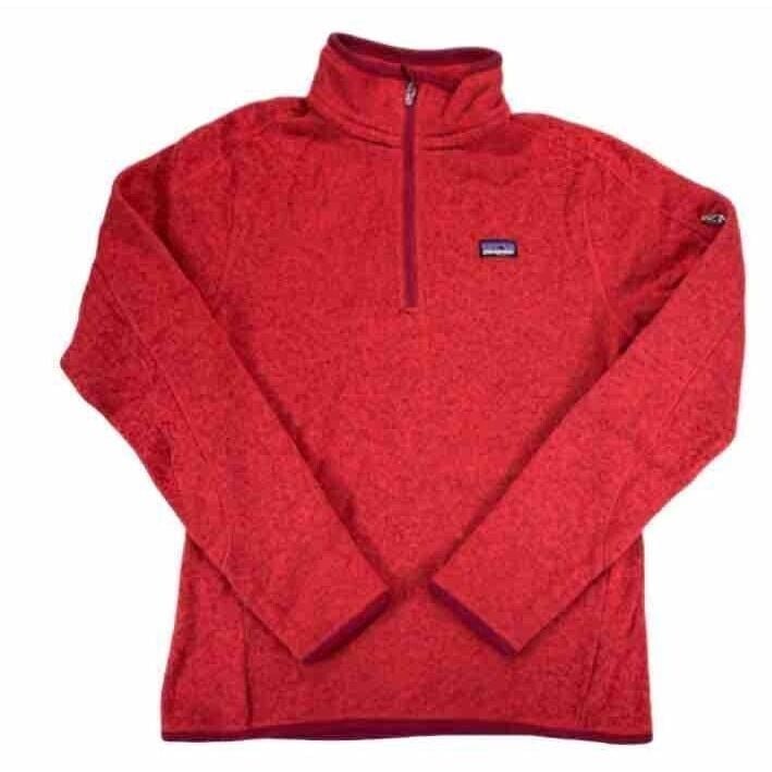 Patagonia Women's Better Sweater 1/4 Zip Fleece Red - Fire Women's Size S #25616
