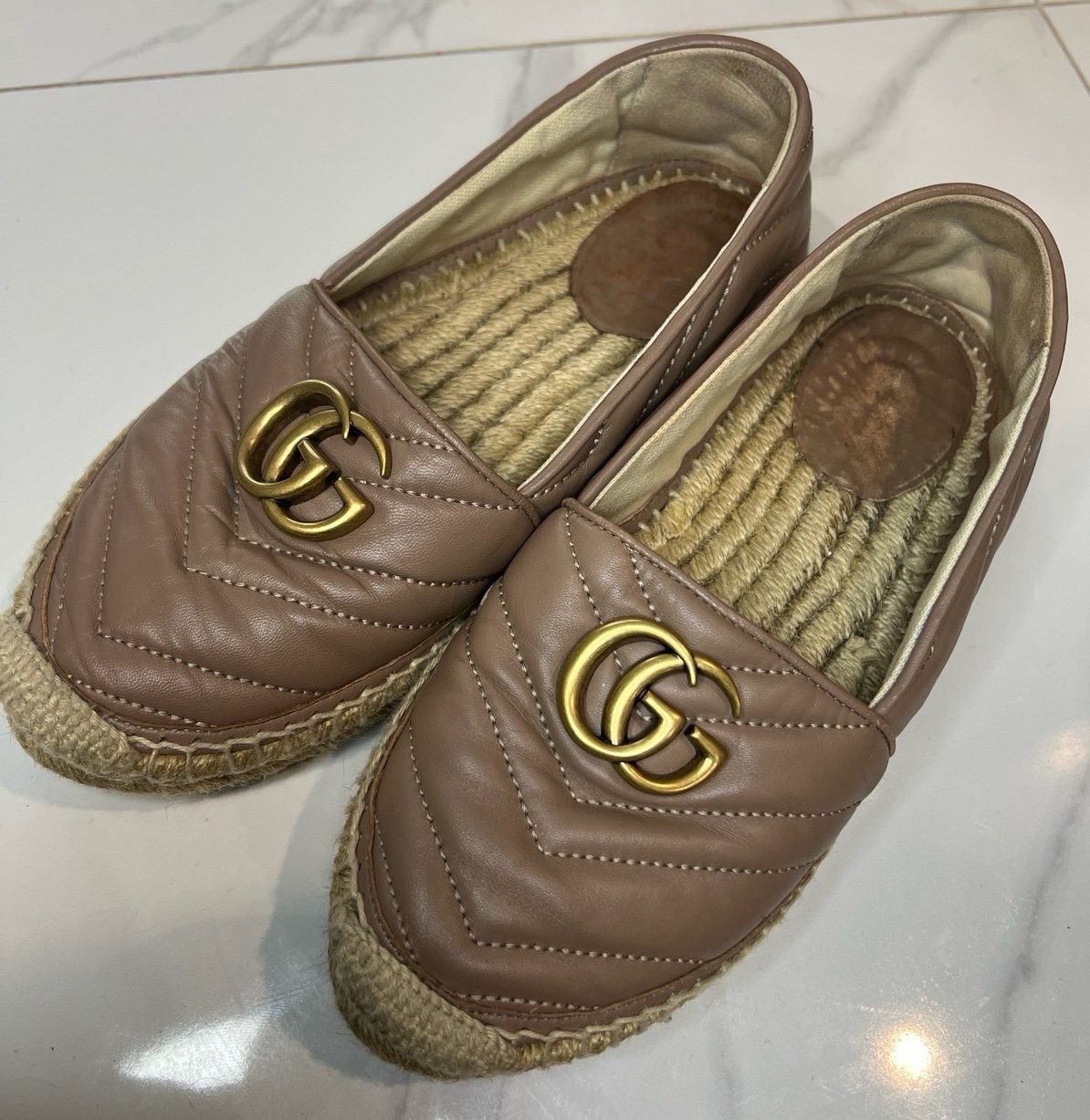 Gucci GG marmont matelass espadrilles shoes