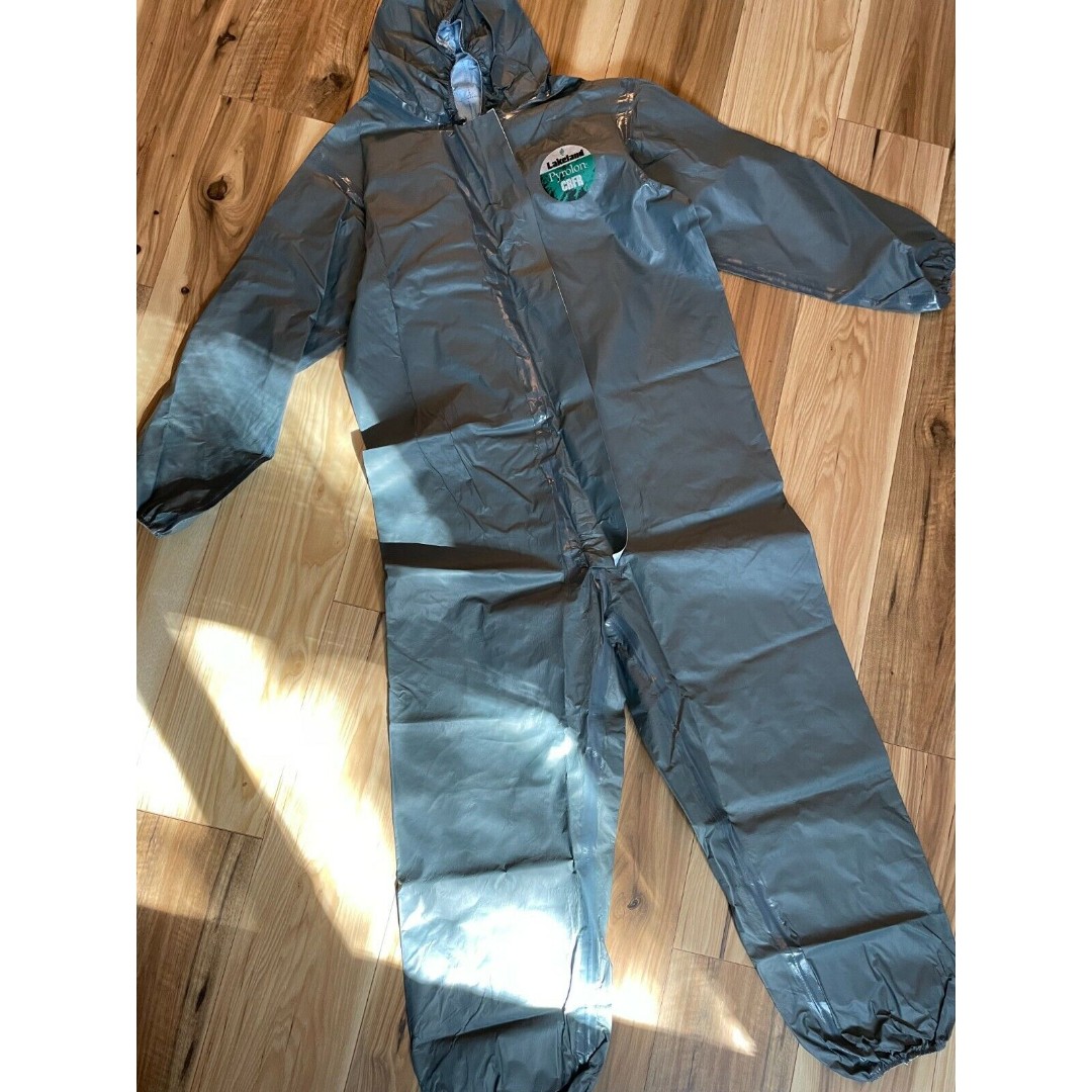 12 Lakeland Pyrolon CRFR Flame-Resistant Disposable Coverall with Hood Ankle Bsh