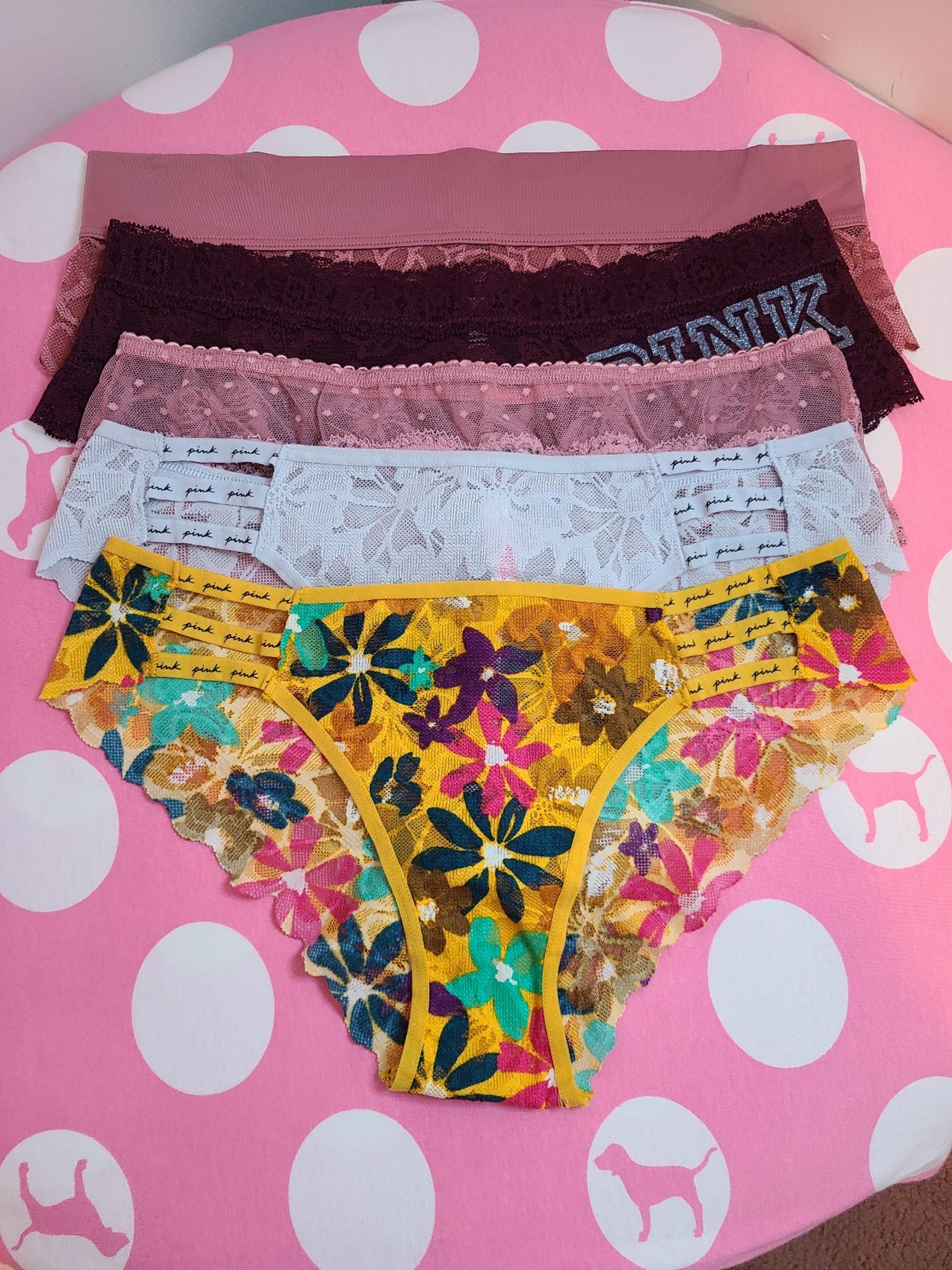 Victoria's Secret PINK 5pk Lacey Cheeky Panties Size M - Multicolor