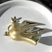 Lisner Dove of Peace Gold-Tone With Branch & Heart w Rhinestone Accent Brooch