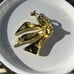 Lisner Dove of Peace Gold-Tone With Branch & Heart w Rhinestone Accent Brooch