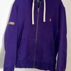 Vintage Polo Ralph Lauren Full Zip Hoodie LSU size M