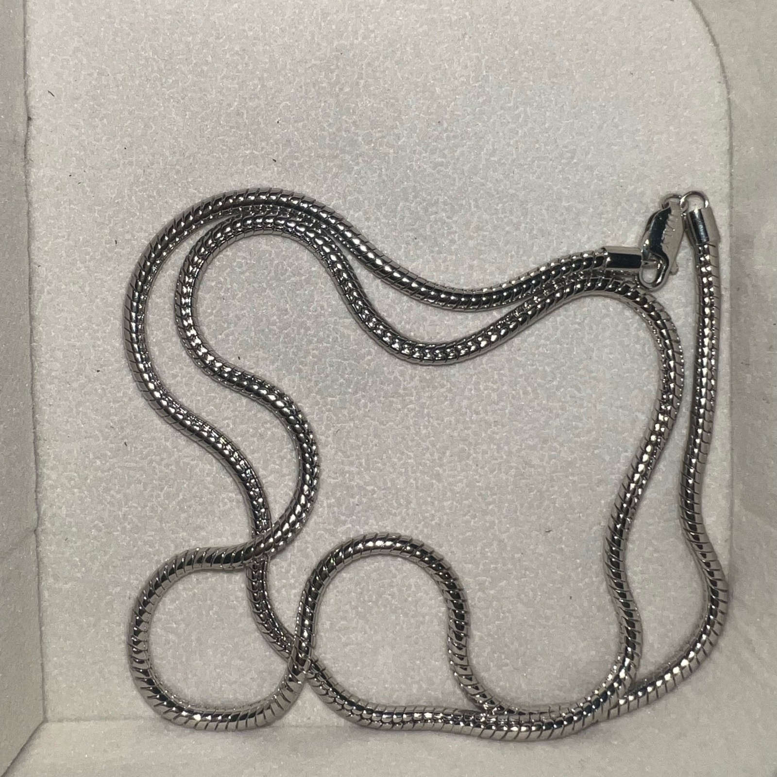 Sterling Silver 925 Snake Link Chain 22 inches Italian