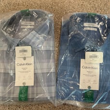 Calvin Klein Relaxed Fit Wrinkle Free Stretch Dress Shirts