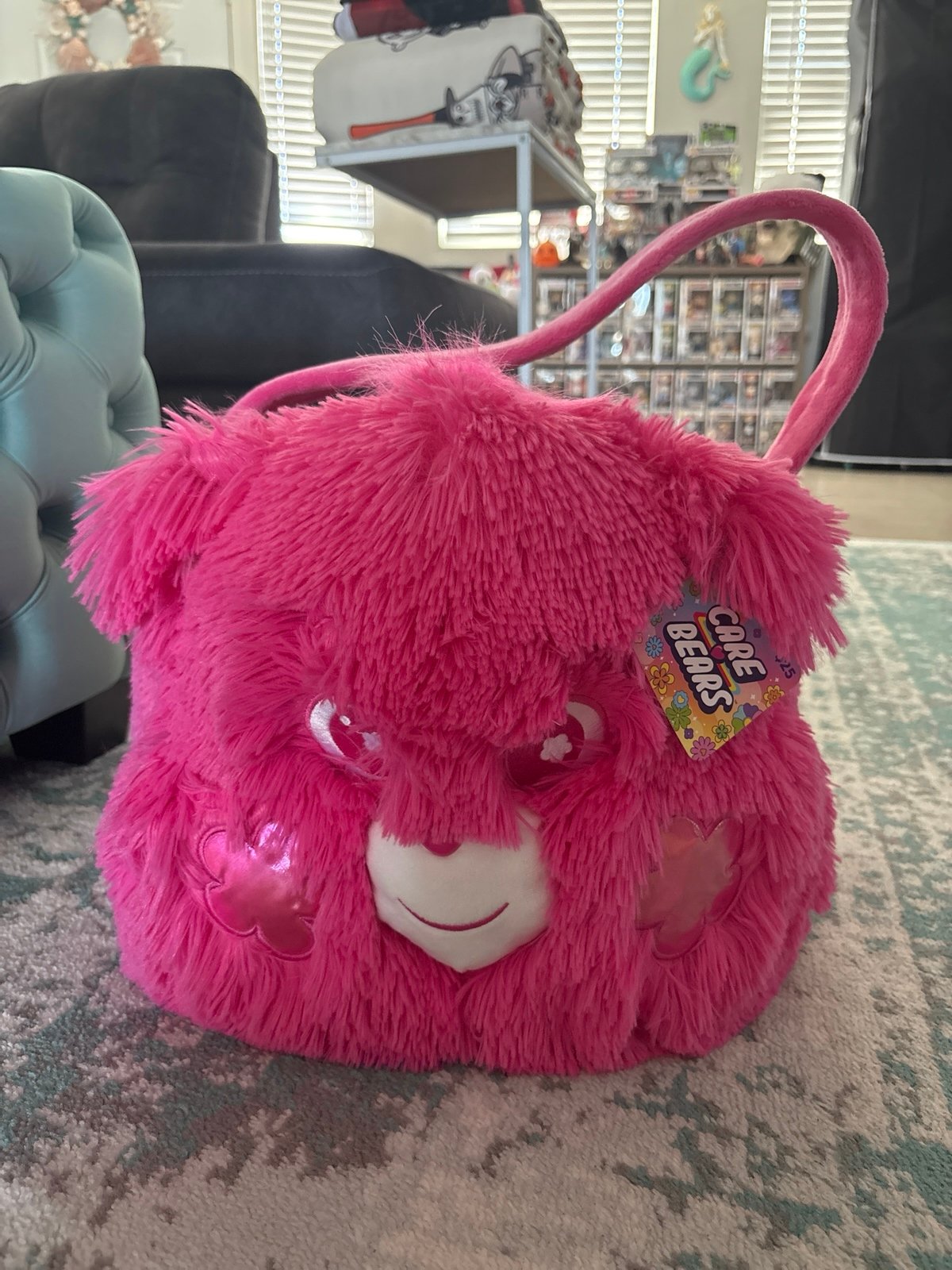 NEW Pink Cheer Bear JUMBO Oversized Care Bears Plush Easter Basket