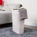 Mind Reader 40L Slim Laundry Hamper, Clothes Basket, Lid, Wicker Design, Plastic