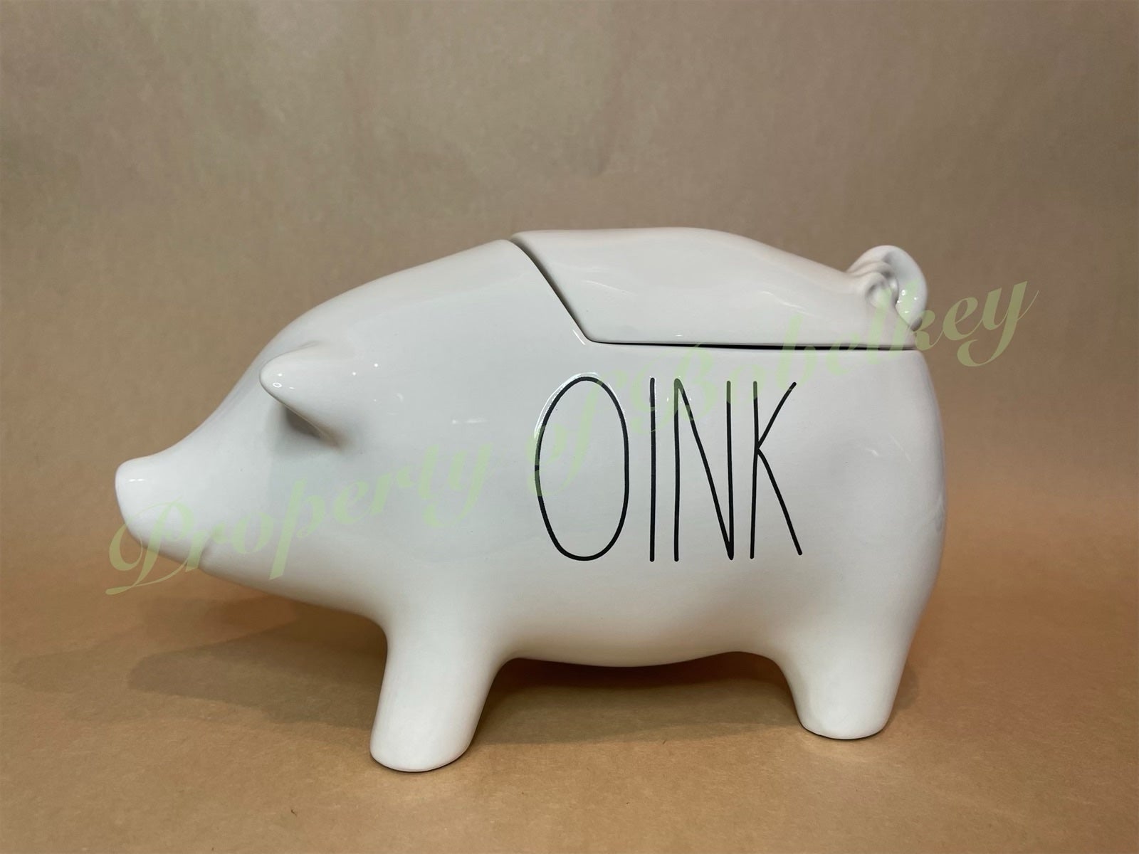 Rae Dunn Oink Pig canister