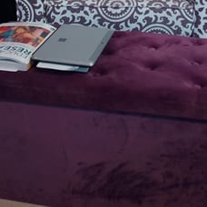 Berry/purple foldable ottoman