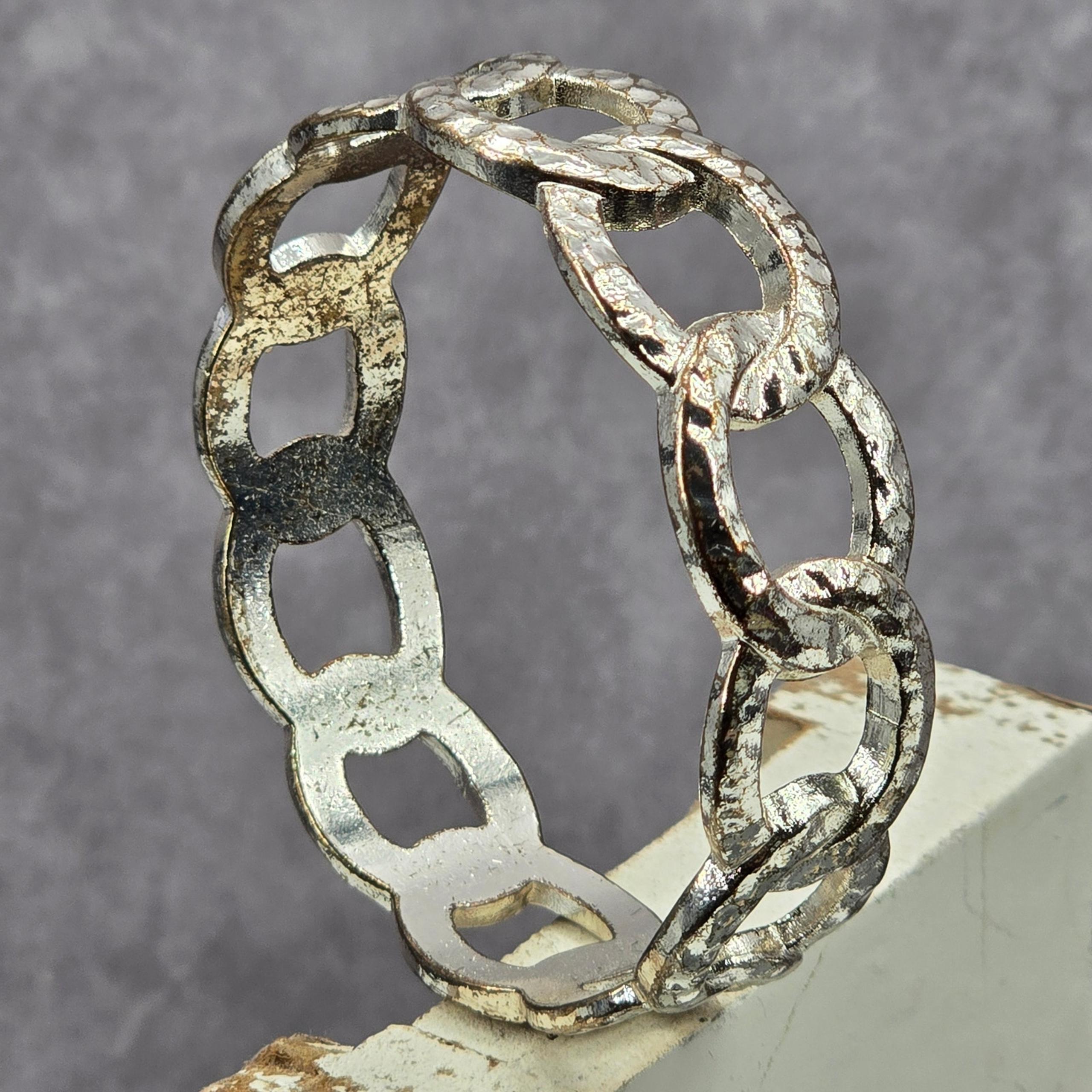 Zara Silver Chain Circle Link Metal Bracelet Fashion Costume Jewelry NWOT JB4-10