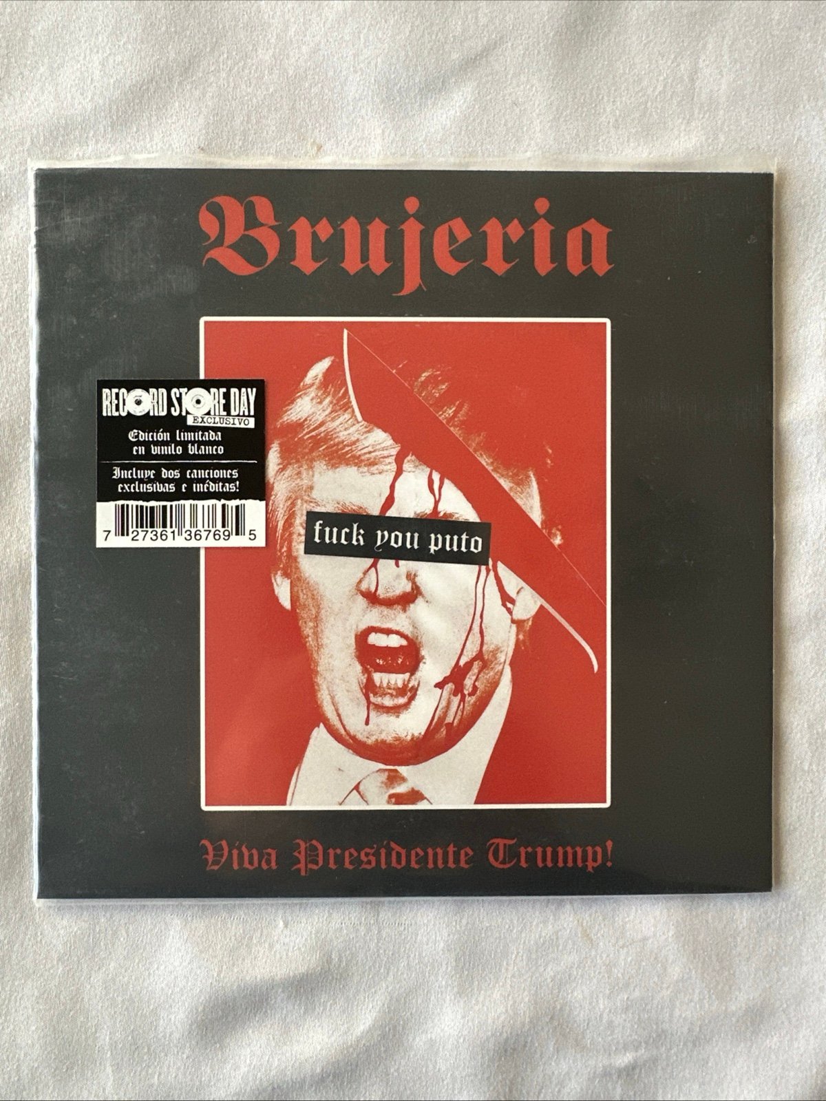 Brujeria - Viva President Trump! 7” 45 RPM EP White Record Store Day 250 Copies