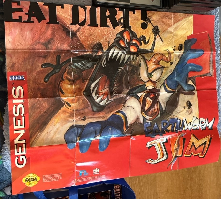 Sega Genesis earthworm jim poster
