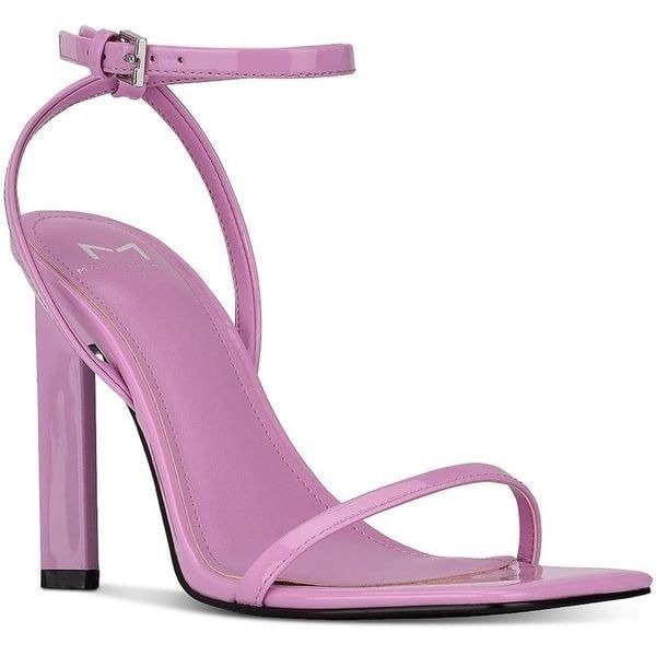 MARC FISHER LTD Arthur Patent Leather Ankle Strap Heels Medium Purple Size 9.5