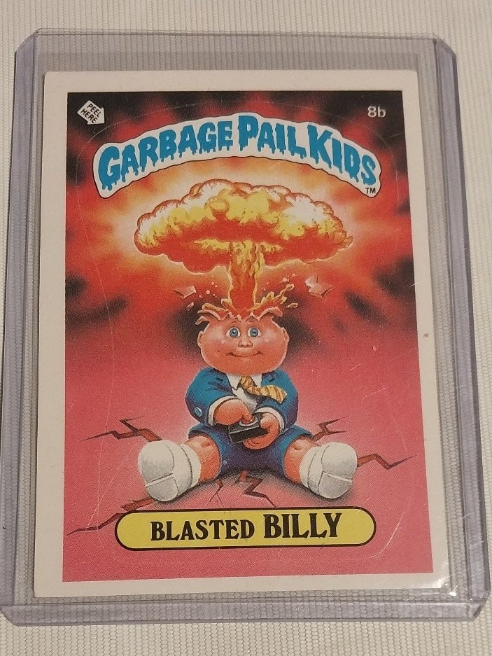 1985 Garbage Pail Kids Stickers #8b Blasted Billy 1st Series Glossy
