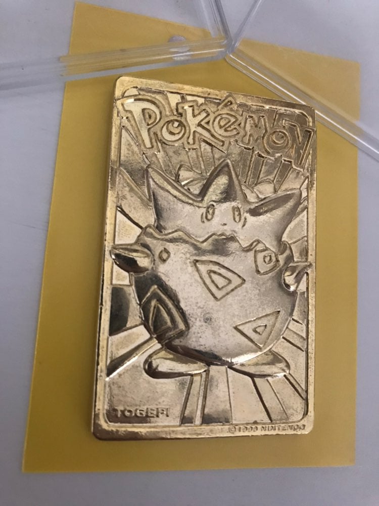 24k Gold Togepi Pokemon Trading Card