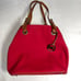 Michael Kors Red Grab Bag Tote Canvas / Leather E-1211