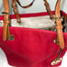 Michael Kors Red Grab Bag Tote Canvas / Leather E-1211