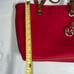 Michael Kors Red Grab Bag Tote Canvas / Leather E-1211