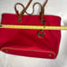 Michael Kors Red Grab Bag Tote Canvas / Leather E-1211