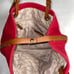 Michael Kors Red Grab Bag Tote Canvas / Leather E-1211