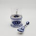 Porcelain Gzhel Cup Glass Holder crystal lead glass tea spoon set Signed