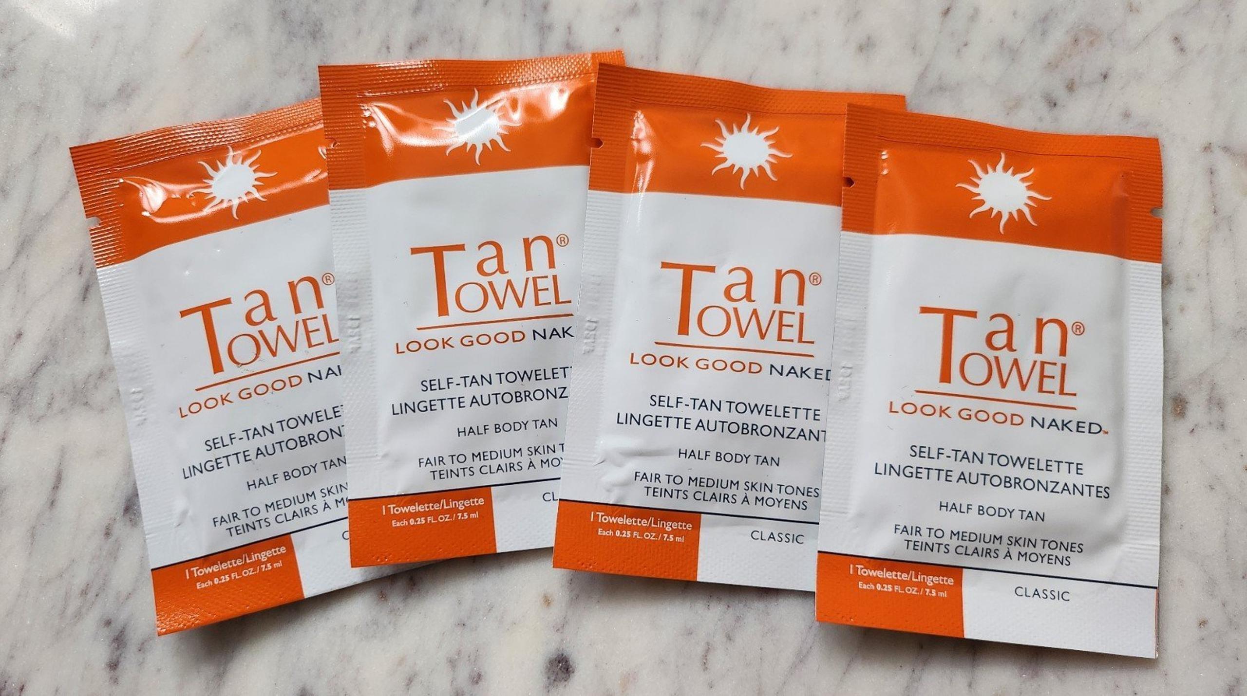 (4) Tan Towel single use towels samples