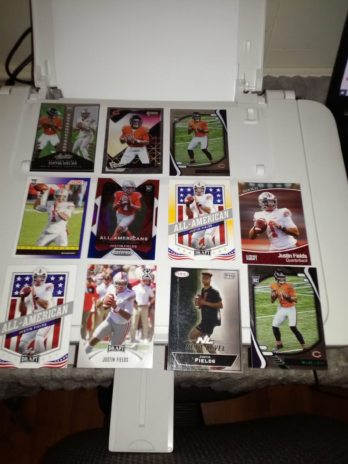 Justin Fields 11 card set