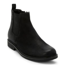 Blondo Waterproof Grant Black Nubuck Leather Chelsea Zip Ankle Boots Booties 8