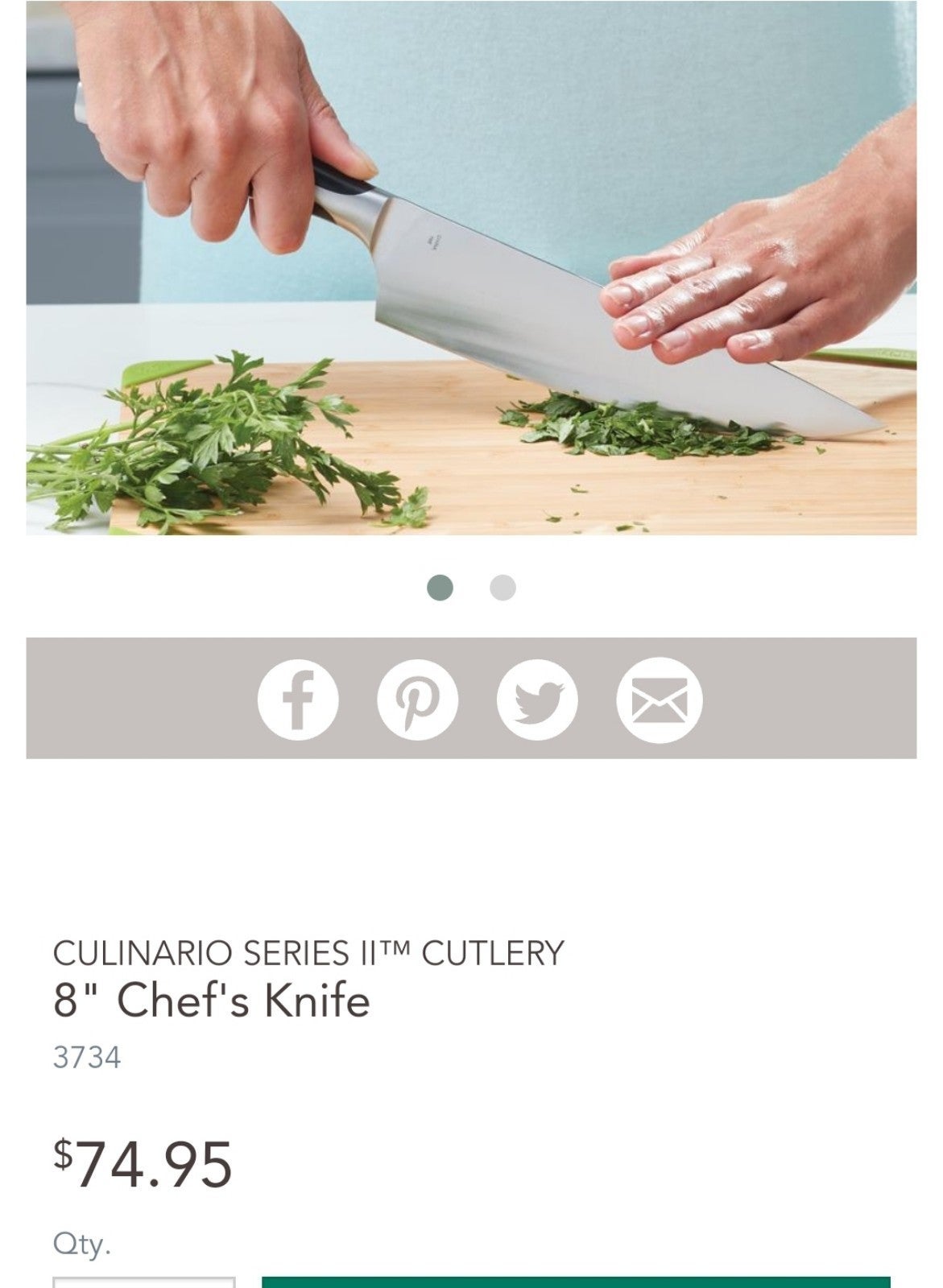 CULINARIO SERIES II™ CUTLERY  8 Chef's Knife  3734  74.95