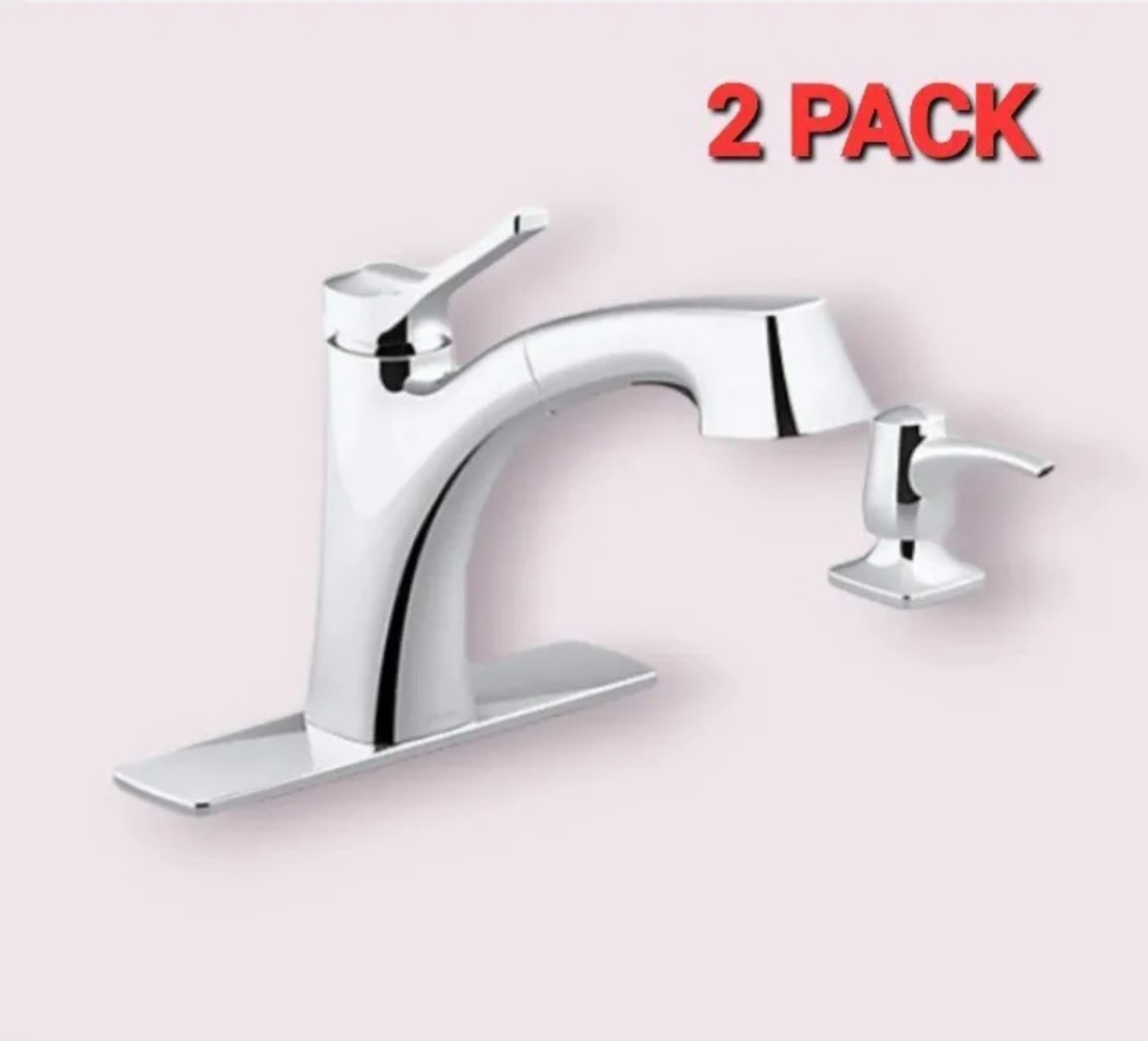 Lot of 2 KOHLER Maxton Single-Handle Pull-Out Sprayer Kitchen Faucet Chrome NEW