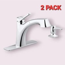 Lot of 2 KOHLER Maxton Single-Handle Pull-Out Sprayer Kitchen Faucet Chrome NEW