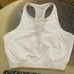 FULLY LINED SPORTS BRA 3/4 LENGTH W FRONT MESH INSET AND SIDE CUT OUTS (L)