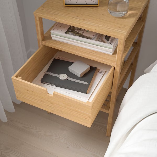 NORDKISA Nightstand, bamboo, 15 3/4x15 3/4 Home decor accents