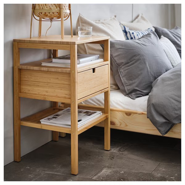 NORDKISA Nightstand, bamboo, 15 3/4x15 3/4 Home decor accents
