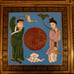 ANTIQUE Set of 4 Cloissonne Enamel and Brass Coa