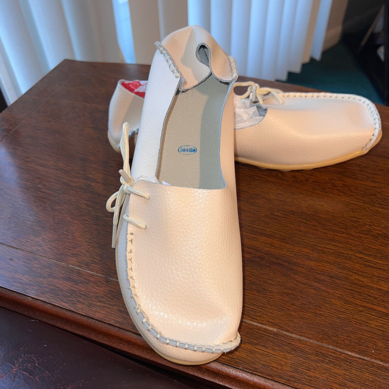 Leather Moccasins Loafers Driving Shoes Casual Comfort Slip On Women-New-12.5/43