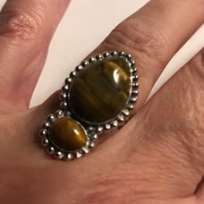 Tiger Eye 925 Sterling Silver Ring