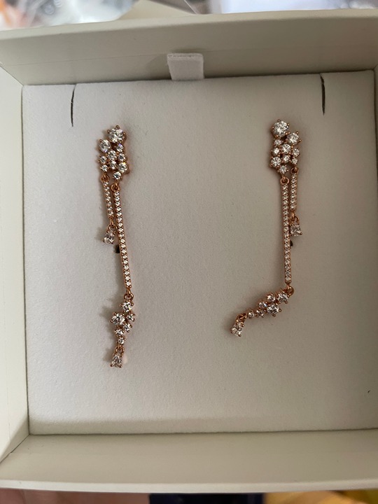 Swarovski Precisely Earrings 5486635-Swarovski Rose Gold Earrings