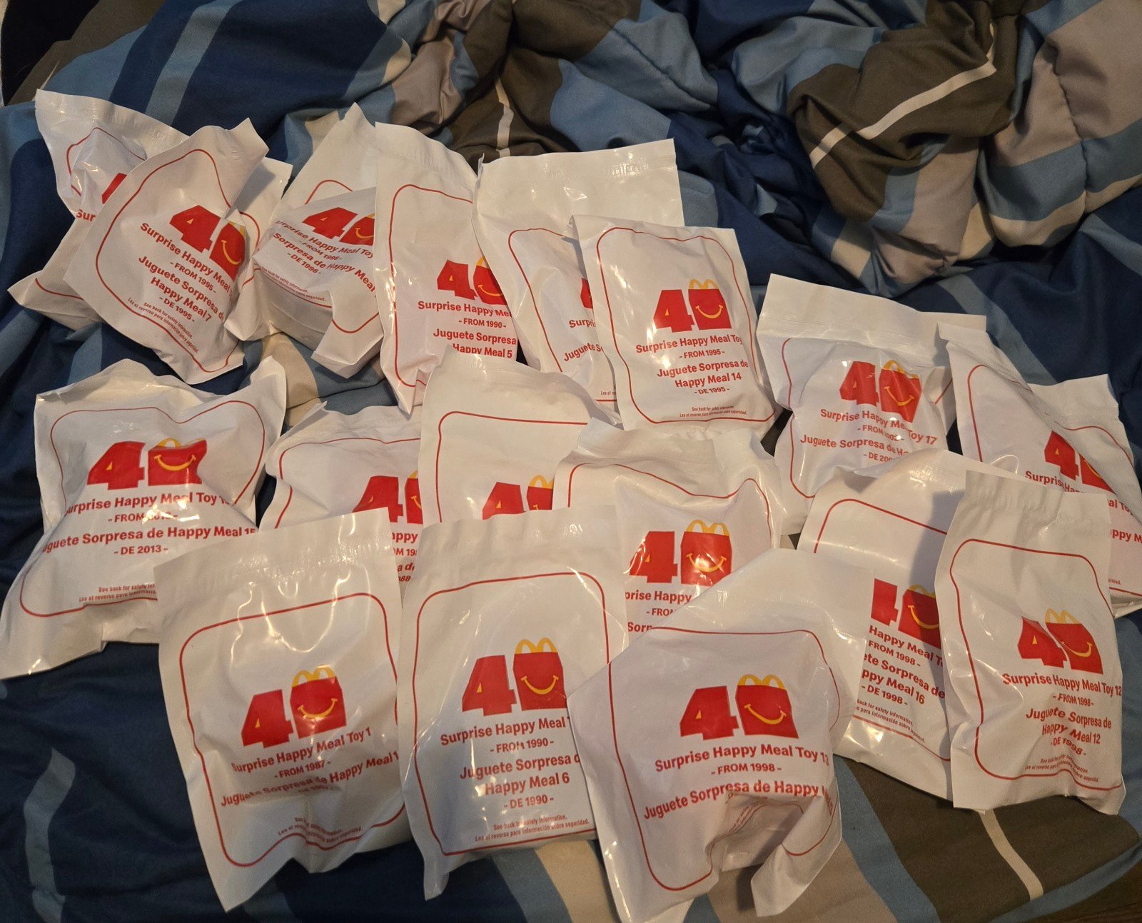 McDonald's 40th anniversary happy meal collection. All 17