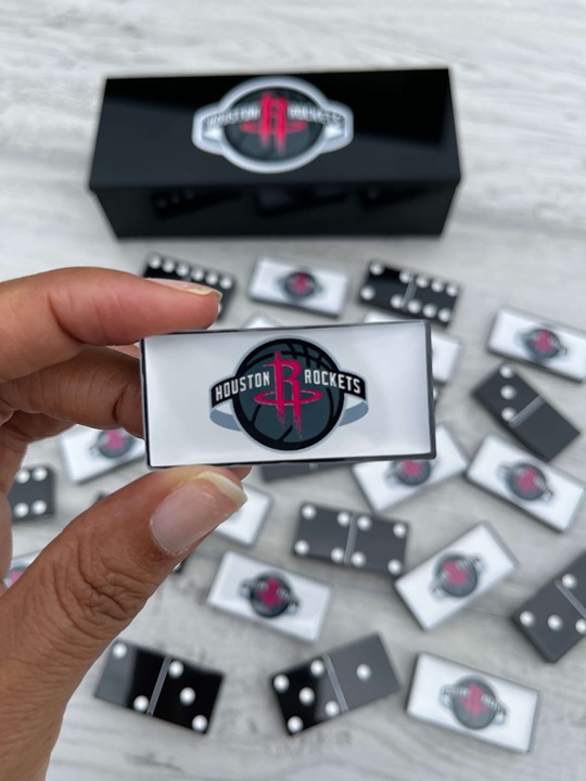 Houston Rockets NBA Basketball Dominoes Set Basketball Teams NBA Gifts