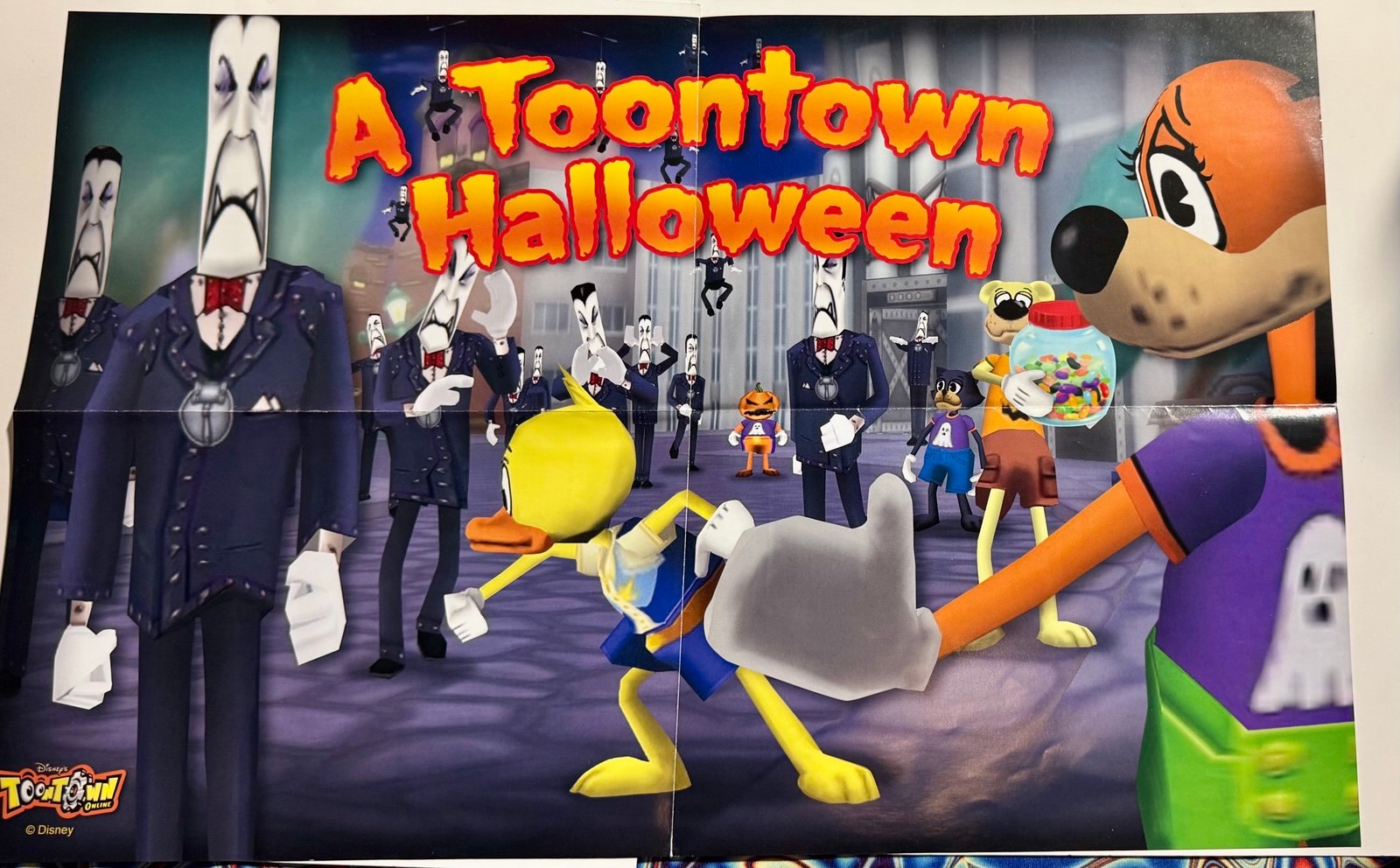 Disney’s Toontown Online Newsletter Oct/Nov 2007 featuring Halloween poster