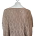 CHICO'S Pointelle Knit Poncho Sweater Shawl in Tan WOMEN'S MEDIUM