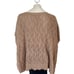 CHICO'S Pointelle Knit Poncho Sweater Shawl in Tan WOMEN'S MEDIUM